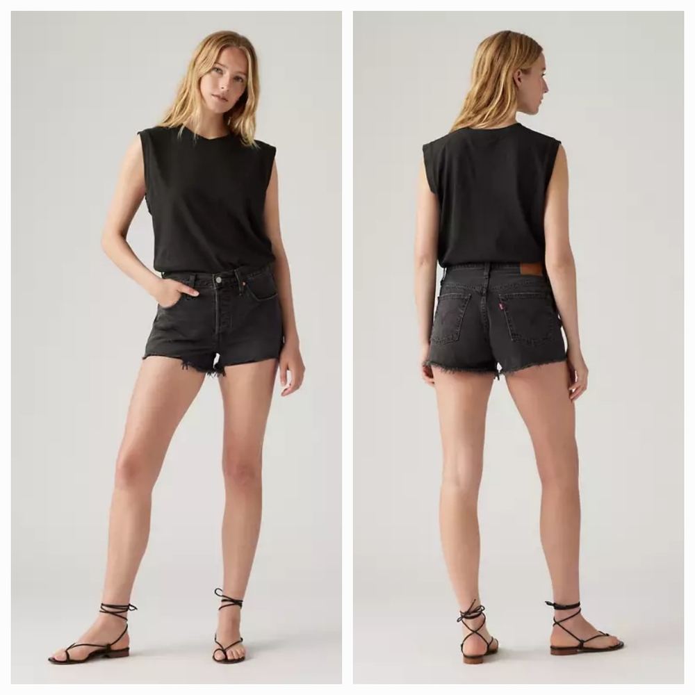 Levi’s 501 Original Cutoff Denim Shorts, Black, Women's Size 25 (NWOT)